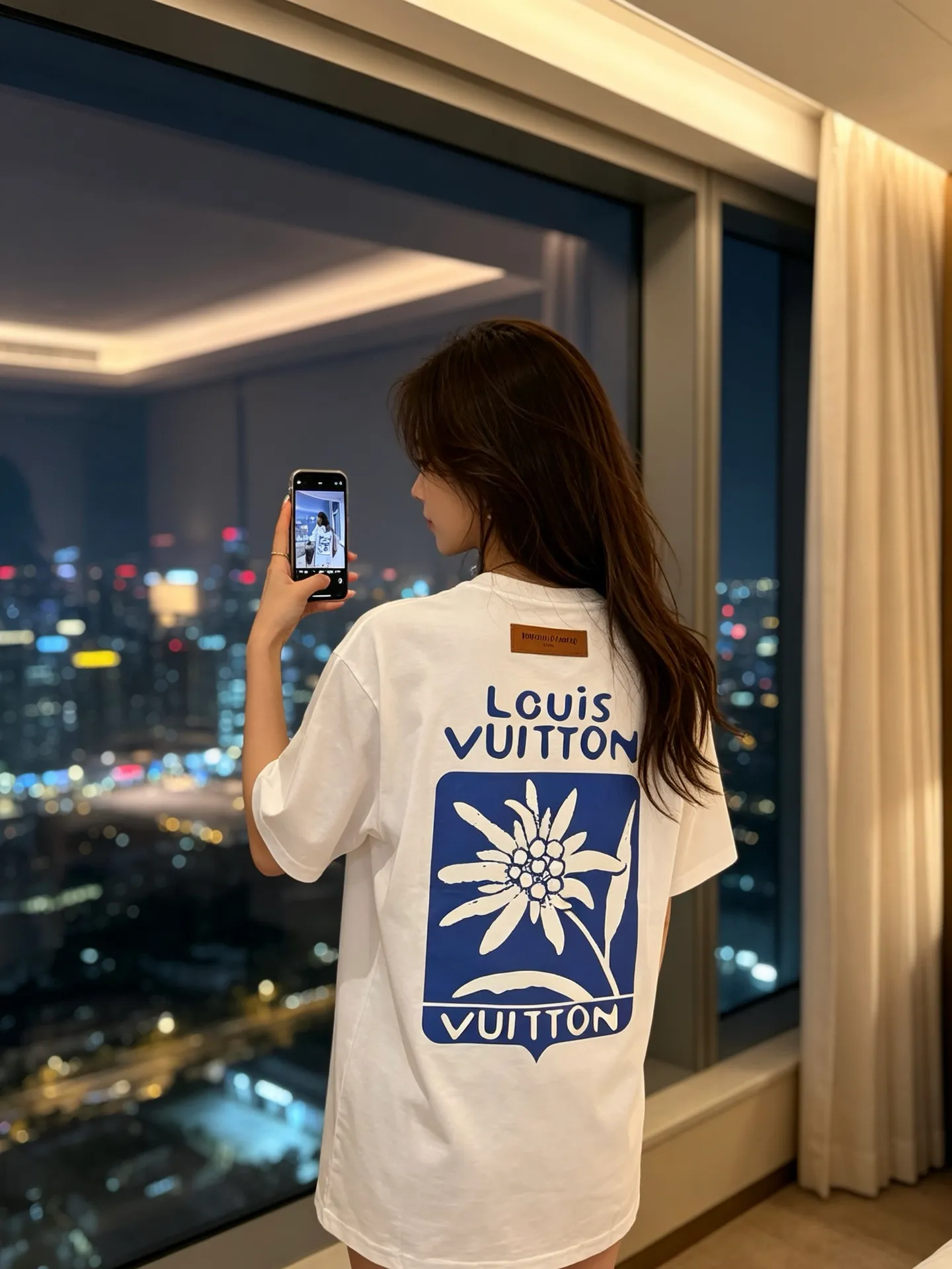 Louis Vuitton/Louis Vuitton floral print short sleeves